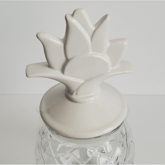 Large Glass pineapple jar with lid - Picture 2 of 2